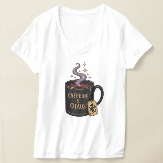 カフェインとカオス Tシャツ (レイダウン)