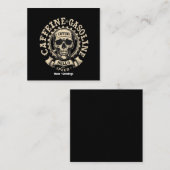 カフェインとガソリンはスピードステッカーに挨拶する スクエア名刺 (正面/裏面)