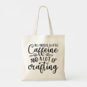 カフェインとクラフトしか必要ない トートバッグ (裏面)