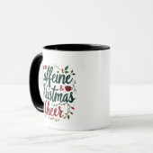 カフェインとクリスマス応援コーヒー愛好家 マグカップ (正面左)