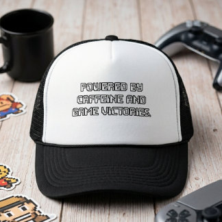 カフェインとゲーム勝利の力に支えられて キャップ