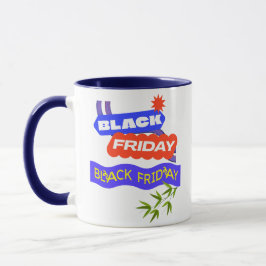 "カフェインとショッピングカート - ブラックフライデーの大騒ぎ" マグカップ