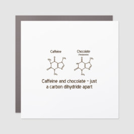 カフェインとチョコレートシャツデザイン カーマグネット