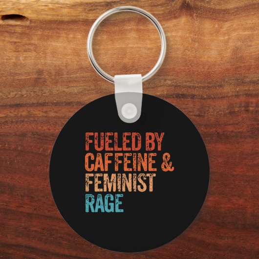 カフェインとフェミニストの怒りフェミニズムのfeminismフーによって キーホルダー (正面)