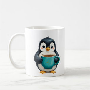 カフェインとペンギンで寒さ コーヒーマグカップ
