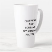 カフェインとホワイトハロウィーンの悲鳴 カフェラテマグ (右アングル)