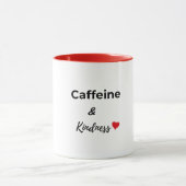 カフェインと優しさ コーヒー好き マグカップ (中央)