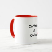 カフェインと優しさ コーヒー好き マグカップ (正面左)