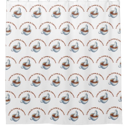 カフェインと創造力 シャワーカーテン (正面)