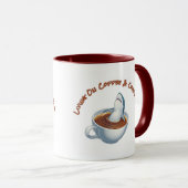 カフェインと創造性に生きる – 11 oz Mug マグカップ (正面右)