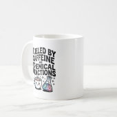 カフェインと化学反応で動くかわいいデザイン コーヒーマグカップ (正面左)