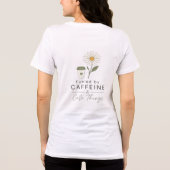 カフェインと可愛いもので活力に溢れるデザイン トライブレンドTシャツ (裏面)
