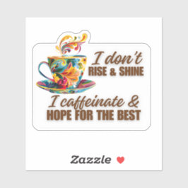 「カフェインと希望」ビニ最高のーステッカー シール