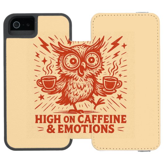 カフェインと感情に酔う INCIPIO iPhoneウォレットケース (フォリオ Open)