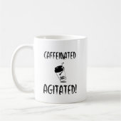 カフェインと攪拌されたコおもしろいーヒーデザイン コーヒーマグカップ (左)