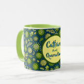 カフェインと検疫カートゥーンウイルス マグカップ (正面左)