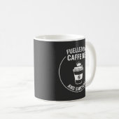 カフェインと皮肉な名言デザイン コーヒーマグカップ (正面右)