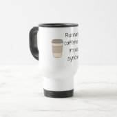 カフェインと詐欺師症候群マグカップ トラベルマグ (正面左)