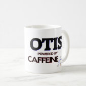 カフェインによって動力を与えられるオーティス コーヒーマグカップ (正面右)