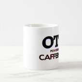 カフェインによって動力を与えられるオーティス コーヒーマグカップ (中央)