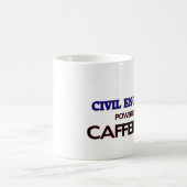 カフェインによって動力を与えられる土木技師 コーヒーマグカップ (中央)