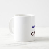 カフェインによって動力を与えられる振付師 コーヒーマグカップ (正面左)