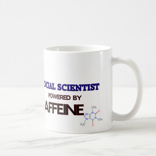 カフェインによって動力を与えられる社会科学者 コーヒーマグカップ (右)