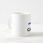 カフェインによって動力を与えられる耳咽喉学者 コーヒーマグカップ (正面左)