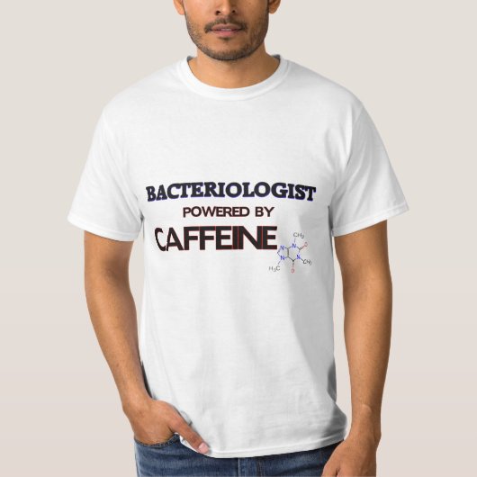 カフェインによって動力を与えられるBacteriologist Tシャツ (正面)
