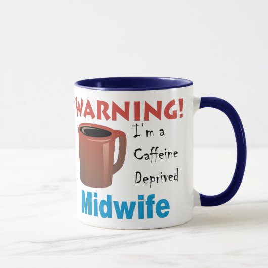 カフェインによって奪い取られる助産婦 マグカップ (右)