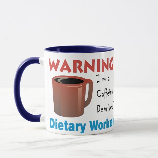 カフェインによって奪い取られる食餌療法の労働者 マグカップ (左)