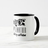 カフェインによって燃料を供給される無秩序の調整者 マグカップ (正面右)