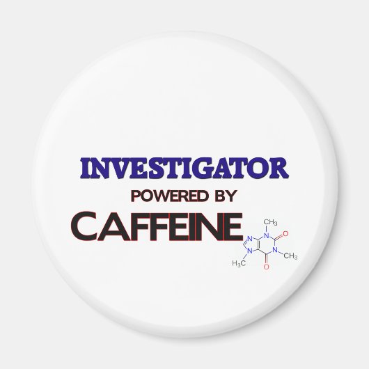 カフェインによる調査員 マグネット (正面)