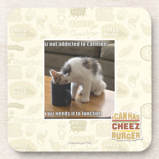 カフェインに熱中されません コースター (正面)
