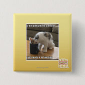 カフェインに熱中されません 缶バッジ (正面)