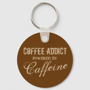 カフェインのキーホルダーによって動力を与えられるコーヒー常習者 キーホルダー