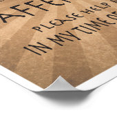 カフェインのコおもしろいーヒギフト ポスター (角)