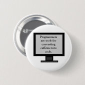 カフェインのコードボタン 缶バッジ (正面&裏面)