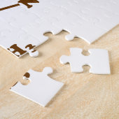 カフェインのコーヒー分子化学式 ジグソーパズル (側面)