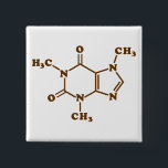 カフェインのコーヒー分子化学式 缶バッジ<br><div class="desc">カフェインの分子の~の化学骨格構造方式の有機化合物。

地球の速歩馬は特有のイメージを世界中から専門にします。 ユニークな挨拶状、郵便はがき、ポスター、電話箱、ステッカー、マウスパッドおよび多くを見つけます。</div>