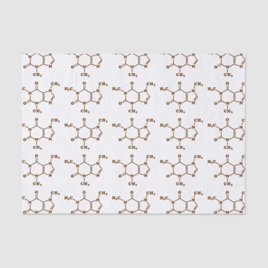 カフェインのコーヒー分子化学式 薄葉紙 (正面)