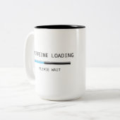 カフェインのローディングのマグ ツートーンマグカップ (正面左)