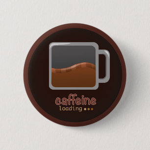 カフェインのローディングボタン 缶バッジ