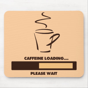 カフェインのローディング-待って下さい マウスパッド