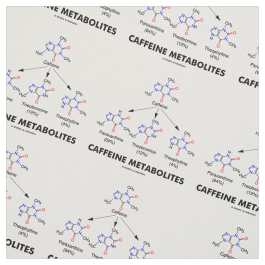 カフェインの代謝物質(カフェインの分子化学) ファブリック (見本)