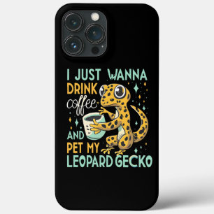 カフェインの仲間：ヒョウGeckoコーヒーブリス iPhone 13 Pro Maxケース