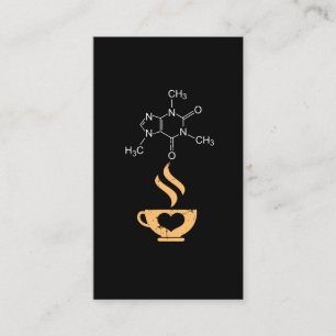 カフェインの分子のギフトのコーヒー恋人科学のおたく 名刺