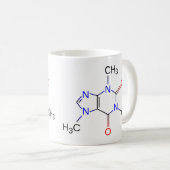 カフェインの分子のマグ コーヒーマグカップ (正面右)