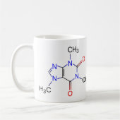 カフェインの分子のマグ コーヒーマグカップ (左)