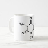 カフェインの分子のマグ コーヒーマグカップ (正面左)